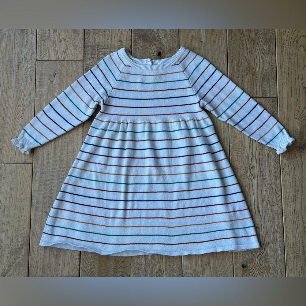 Ruffle Butts Rainbow Stripe Sweater Dress size 3T